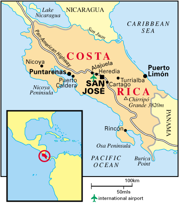 maps of costa rica. Costa Rica