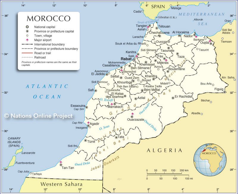 Map Of Morocco. Morocco home